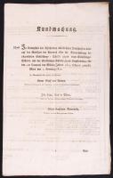 1820 Wien(Bécs), Kimutatás a régi és új készpénzre váltó szelvények felcseréléséről német nyelven.