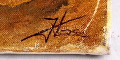 Hasz jelzéssel: Jézus és a szamár. Olaj, vászon, 50×40 cm