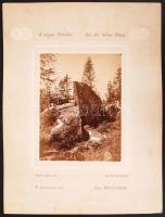 cca 1880 Divald Károly: A magas Tátrából - Aus der hohen Tátra: A haramia kő / Divald: The High-Tatr...