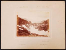 cca 1880 Divald Károly: A magas Tátrából - Aus der hohen Tátra: Jeges tó / Divald: The High-Tatra 32...