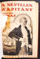 Alexandre Dumas folytatásokban megjelent 3 regénye könyvbe kötve: A névtelen kapitány, A négersziget, A pokol torka. Bp., Tolnai Nyomdai Műintézet. Műbőr kötés.
