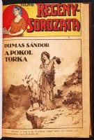 Alexandre Dumas folytatásokban megjelent 3 regénye könyvbe kötve: A névtelen kapitány, A négersziget...