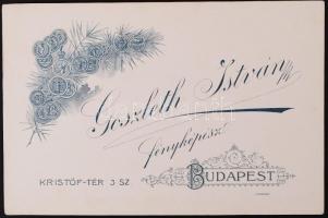 1899 Siposs Antal zongoraművész aláírt fotója Goszleth István műterméből 11x17 cm