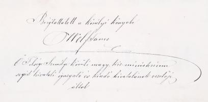 VÉDETT! 1885 Címeres nemesi kiváltságlevél Mold Mihály V. huszárezredbeli főhadnagynak a "mezőb...