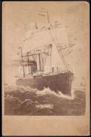 cca 1880 A Fulda gőzös / Steamer Fulda 11x17 cm