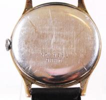 cca 1940 Doxa Antomagnetic mechanikus karóra feket bőr szíjjal / Doxa Swiss watch