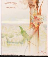 1896 Belépő az ezredéves országos kiállítás megnyitójára. Basch Árpád illusztrációjával / 
1896 Tick...