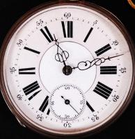 cca 1880 Francia, kulcsos ezüst zsebóra kulccsal. Működik. / cca 1880 French silver pocket watch wit...