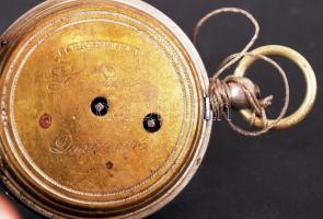 cca 1880 Francia, kulcsos ezüst zsebóra kulccsal. Működik. / cca 1880 French silver pocket watch wit...