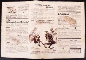 1943 A Drótkefe c. antiszemita élclap 4 db száma / 1943 Antisemitic paper 4 copies