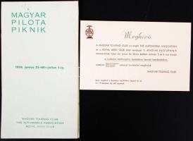 1938 V. Magyar Pilota Piknik a Magyar Touring Club rendezésében. Meghívó, program és szabálykönyv 17p.