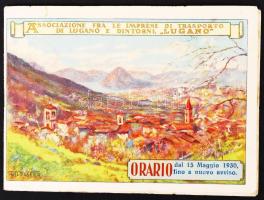 1930 Lugano és környéke vasúti menetrend és ismertető füzet / 1930 Lugano and area railways schedule and tourist guide 24p.