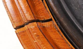 1889 A párizsi világkiállításra készült öntöttvas asztali dísz fa keretben / 1889 Paris Expo cast ir...