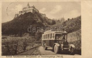 Fraknó, Forchtenstein; kastély / castle, autobus