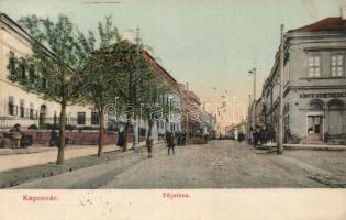 Kaposvár, Fő utca, könyvkereskedás; Gerő Zsigmond kiadása