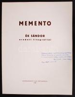1958 Ék Sándor (1902-1975): Memento - 8 db aláírt lithográfia. A művész orosz nyelvű ajánlásával és aláírásával. A mű emlékezés 1956-os "ellenforradalomra" és a korábbi fehérterrorra /  1958 Alex Kiel (Sandor Ek): Memento 8 lithography. With atograph reccomendation in Russian 40x52 cm