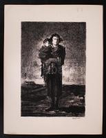 1958 Ék Sándor (1902-1975): Memento - 8 db aláírt lithográfia. A művész orosz nyelvű ajánlásával és ...