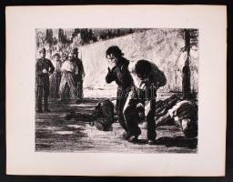 1958 Ék Sándor (1902-1975): Memento - 8 db aláírt lithográfia. A művész orosz nyelvű ajánlásával és ...