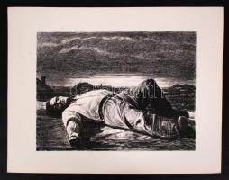 1958 Ék Sándor (1902-1975): Memento - 8 db aláírt lithográfia. A művész orosz nyelvű ajánlásával és ...