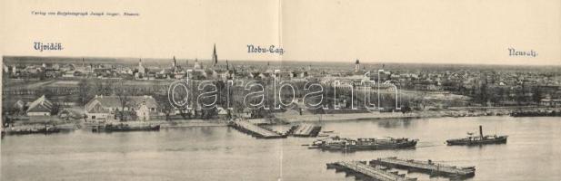 Újvidék, Novi Sad, panoramacard, Verlag Joseph Singer
