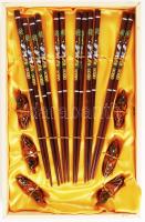 6 személyes kínai evőpálcika készlet / chop-sticks set