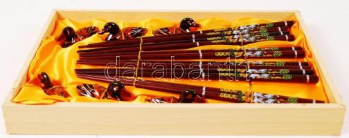6 személyes kínai evőpálcika készlet / chop-sticks set