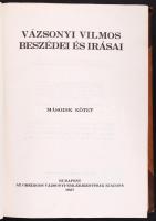 Vázsonyi Vilmos beszédei és írásai I-II. Gróf Apponyi Albert, gróf Esterházy Móric és Bárczy István ...