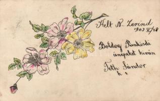 Embossed floral greeting card