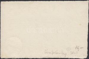 Tennis players, hand painted postcard