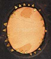 XIX. század: Miniatúra. olaj, fa, kartonra ragasztva, üvegezett keretben. Keret méret: / XIXth centu...