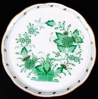 Herendi indiai kosár mintás kis tálka, kézzel festett, jelzett, hibátlan, d:10 cm