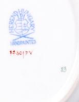 Herendi indiai kosár mintás óvális tálka, kézzel festett, jelzett, hibátlan, d:10 cm