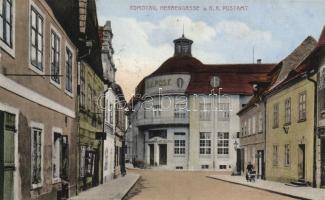 Chomutov, Komotau; Herrengasse, K.u.K. Postamt / post office