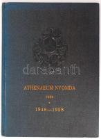 Athenaeum Nyomda 1948-1958. A nyomda története képekkel illusztrálva, műbőr kötés, 26p.