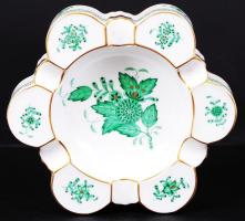 Herendi Apponyi mintás hamutartó, kézzel festett, hibátlan, jelzett, d:15 cm