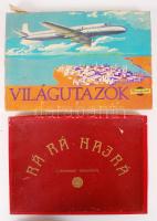 2 db társasjáték az 1970-es évekből: labdarúgó, világutazó társasjáték.