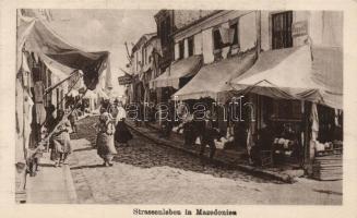 Macedonian street scene, Balkan folklore