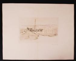 Kurt Walther Kabisch: Bodensee. Zehn Original Radierungen. 10 db rézkar, papír, jelzett, 25×16 cm