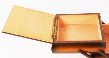 Antik fa varródoboz, jó állapotban, 35x18x25 cm