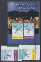 Winter Olympics Salt Lake City corner + block, Téli Olimpia Salt Lake City ívsarki + blokk