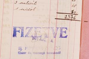 1931 Gyula, Bevásárlókönyv fűszer és csemege kereskedői pecséttel