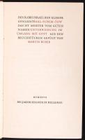 Buber, Martin: Des Baal-Schem-Tow. Unterwegsim Umgang mit Gott. Hellerau, 1927, Jakob Hegner. Kiadói...
