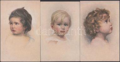 6 db régi gyerek motívumú képeslap / 6 old motive cards, children