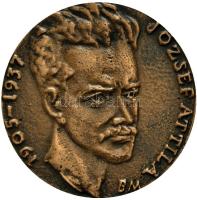 Borsos Miklós (1906-1990) 1950-1992. "József Attila-Díj" öntött Br díjérem. "JÓZSEF ATTILA 1905-1937 / JÓZSEF ATTILA DÍJ - BM" (115.7g/69mm) T:1- Hungary 1950-1992. "Award of Attila József" commemorative Br cast medallion. Sign: Miklós Borsos (115.7g/69mm) C:AU