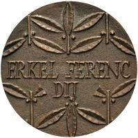 Kiss Nagy András (1930-1997) ~1980. "Erkel Ferenc-Díj" öntött Br díjérem. (158.2g/69mm) T:...