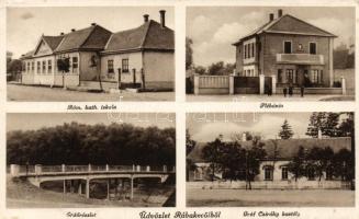 Rábakecöl, Római katolikus iskola, plébánia, erdő, Gróf Cziráky kastély (EK)