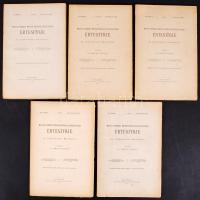 1906-1911 Bp., A Magyar Nemzeti Múzeum néprajzi osztályának értesítője. Az Etnographia melléklete. Szerkeszti Dr. Semayer Vilibárd. VII. évf. 1., IX. évf. 1-2., X. évf. 2., XI. évf. 1-2., XII. évf. 1.