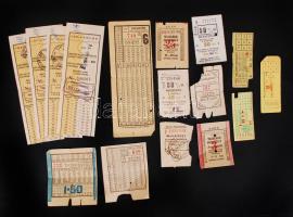 cca 1990 16 db közlekedési jegy (BKV, MÁV).