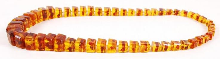 Nyaklánc és karkötő, műanyag, 34 cm, d:7 cm