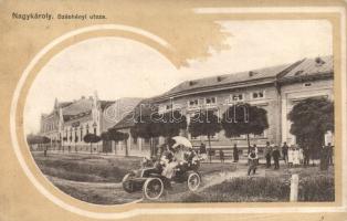 Nagykároly, Széchenyi utca / street, automobile (Rb)